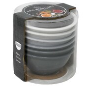 Wholesale - 6pk Grey Prep Bowls C/P 12, UPC: 195010071703